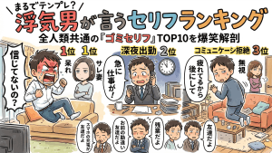 まるでテンプレ？驚くほど共通する「浮気男が言うセリフランキング」の真実