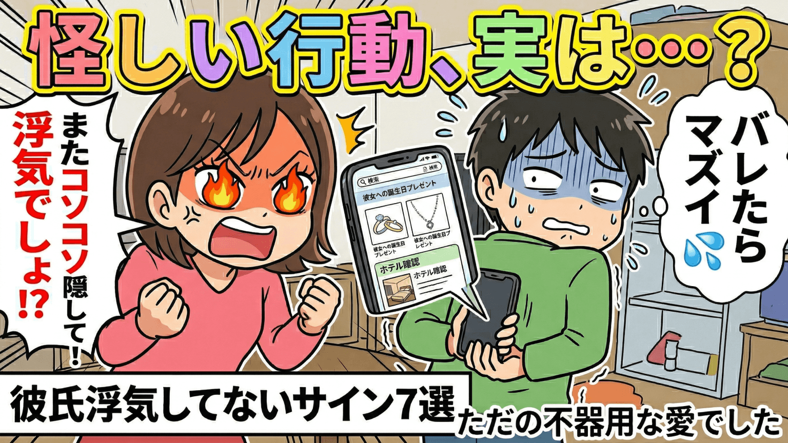 彼氏浮気してないサイン7選！実は「愛情の裏返し」？怪しい行動の裏に隠れた本音を解説