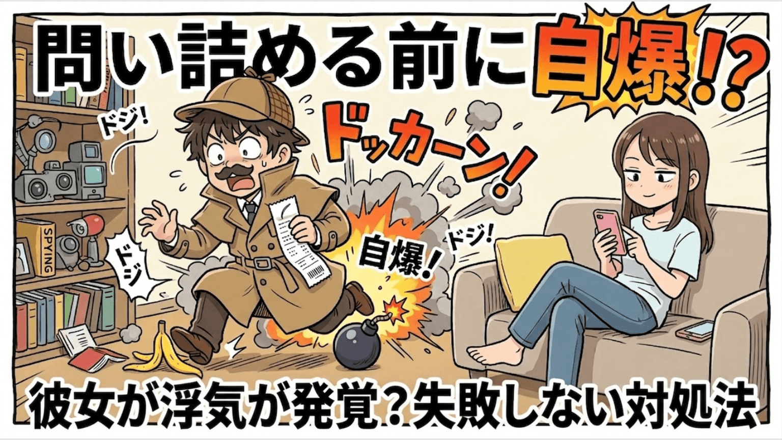 浮気彼女を問い詰める前に！証拠を確実に掴み「自爆」を避けるための全手順