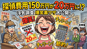 【実例公開】浮気調査の探偵費用150万円が「20万円」に激減し...