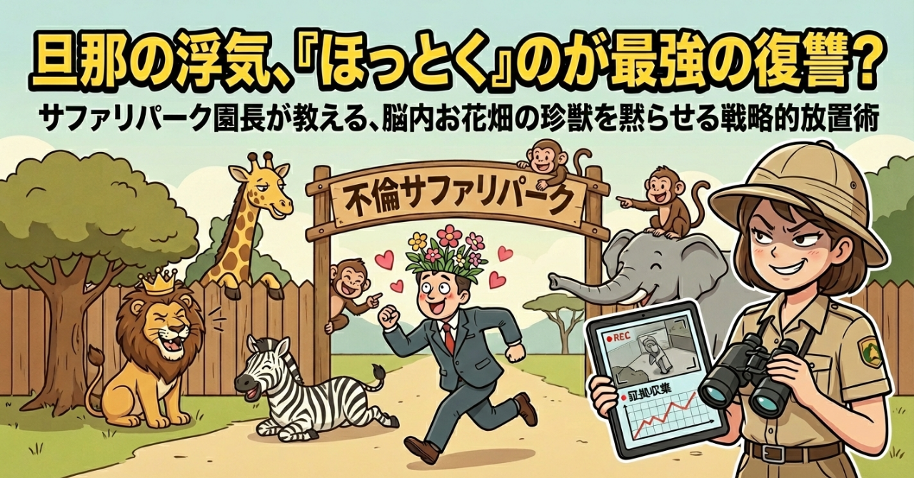 旦那の浮気を「ほっとく」のが最強の復讐？サファリパーク園...