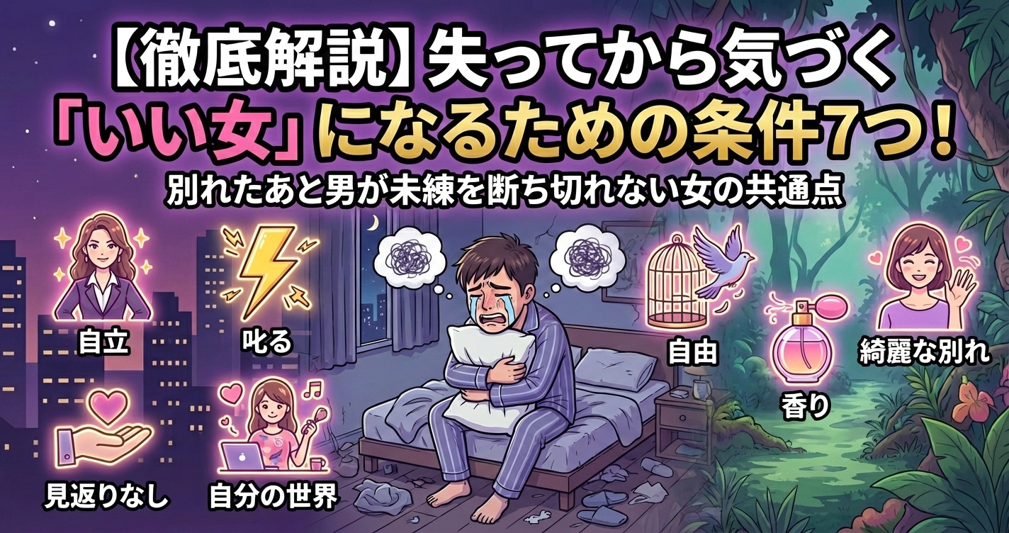 【徹底解説】失ってから気づく「いい女」になるための条件7つ...