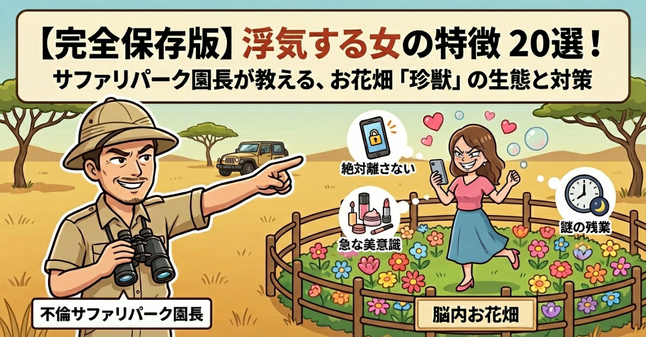 【完全保存版】浮気する女の共通点20選！脳内お花畑の「珍獣...