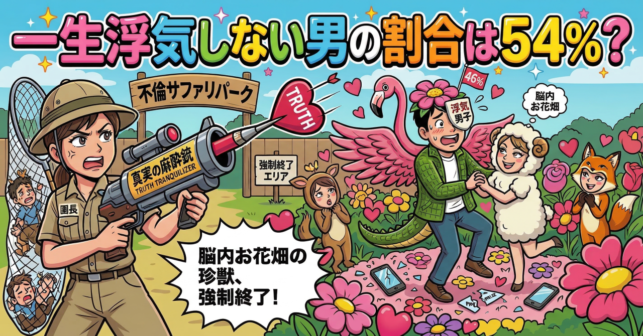 一生浮気しない男の割合は54%？絶滅危惧種の「誠実男子」を装...