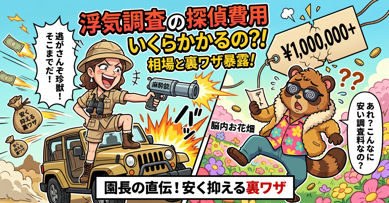浮気調査の探偵費用はいくら？相場と安く抑える裏ワザを園長...